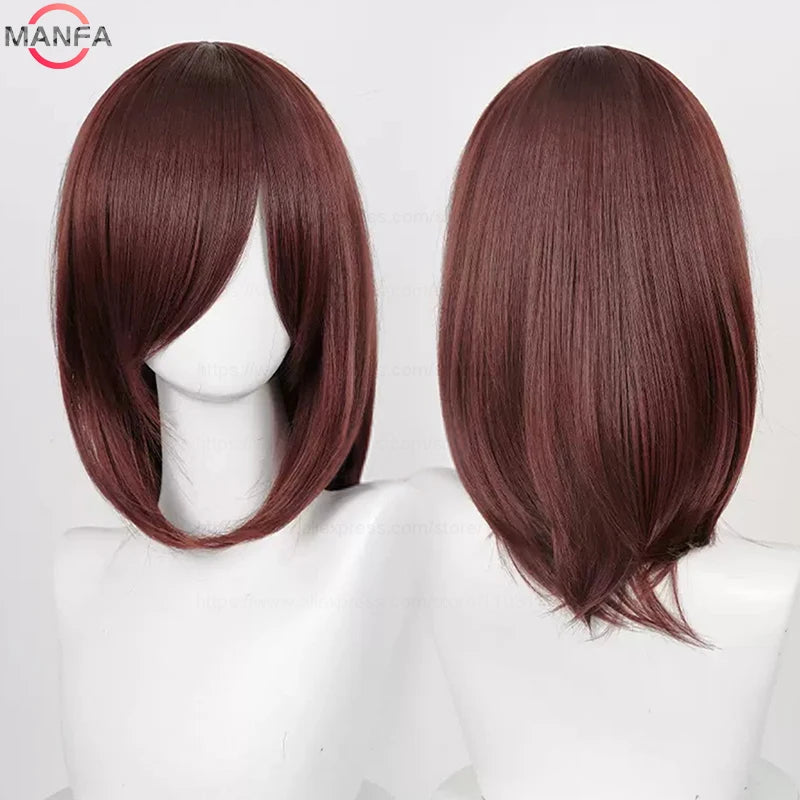 Anime Cosplay Wig - 40cm Medium Straight Wig with Bangs