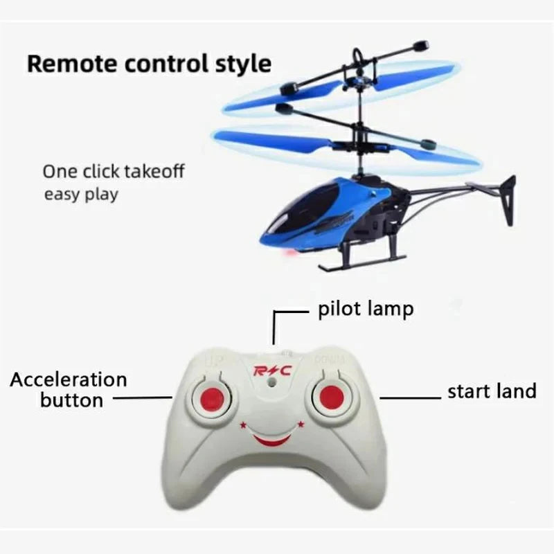 Mini RC Helicopter Toy for Kids – Rechargeable Remote Control