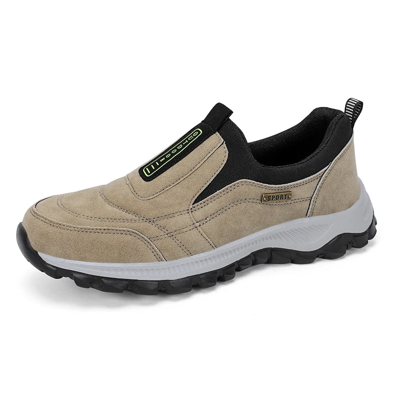 Men's Non-Slip Slip-On Hiking Shoes – Comfortable Outdoor Walking Sneakers