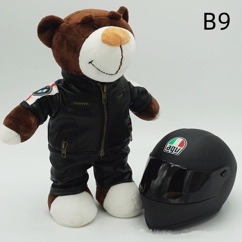 Motorcycle Helmet Teddy Bear Plush Toy – Biker Stuffed Animal Gift
