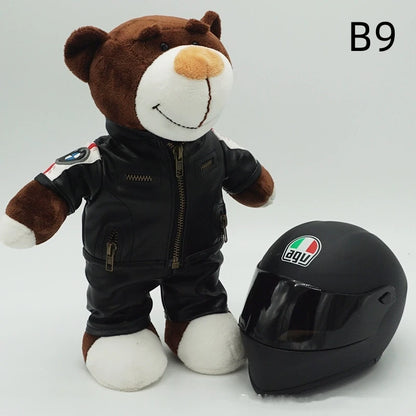 Motorcycle Helmet Teddy Bear Plush Toy – Biker Stuffed Animal Gift