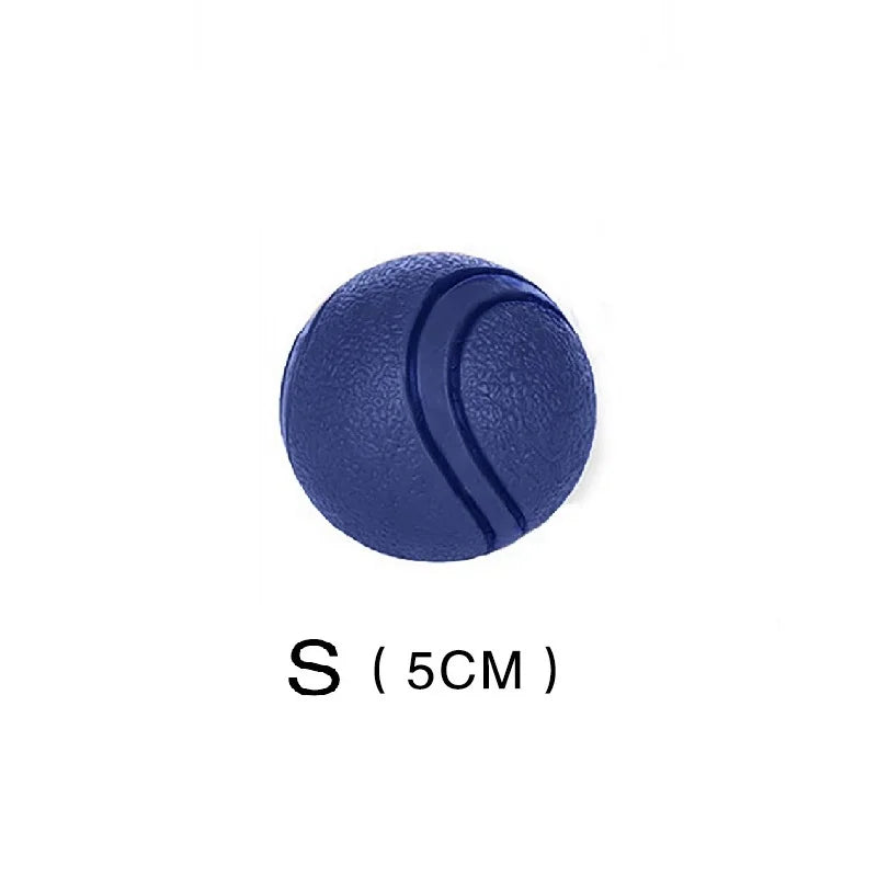 Rubber Dog Ball Toy – Bite-Resistant Solid Ball for Puppies & Large Dogs (S–XL)