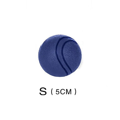 Rubber Dog Ball Toy – Bite-Resistant Solid Ball for Puppies & Large Dogs (S–XL)
