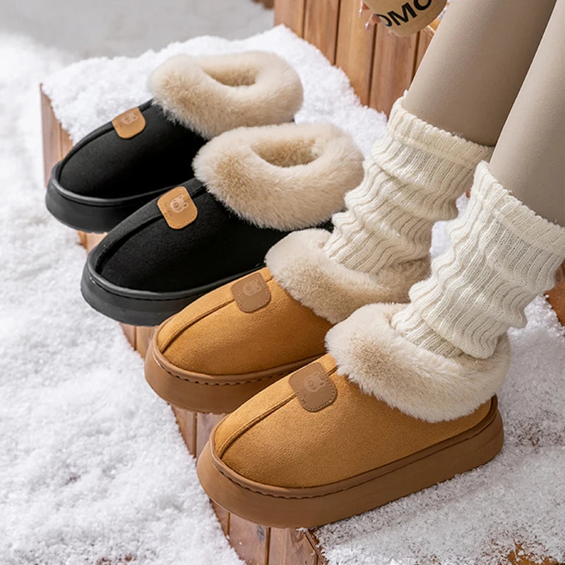 Winter Women S Indoor Slippers Warm Thick Sole Soft Comfortable Outdoor Non Slip Snow Boots Bedroom