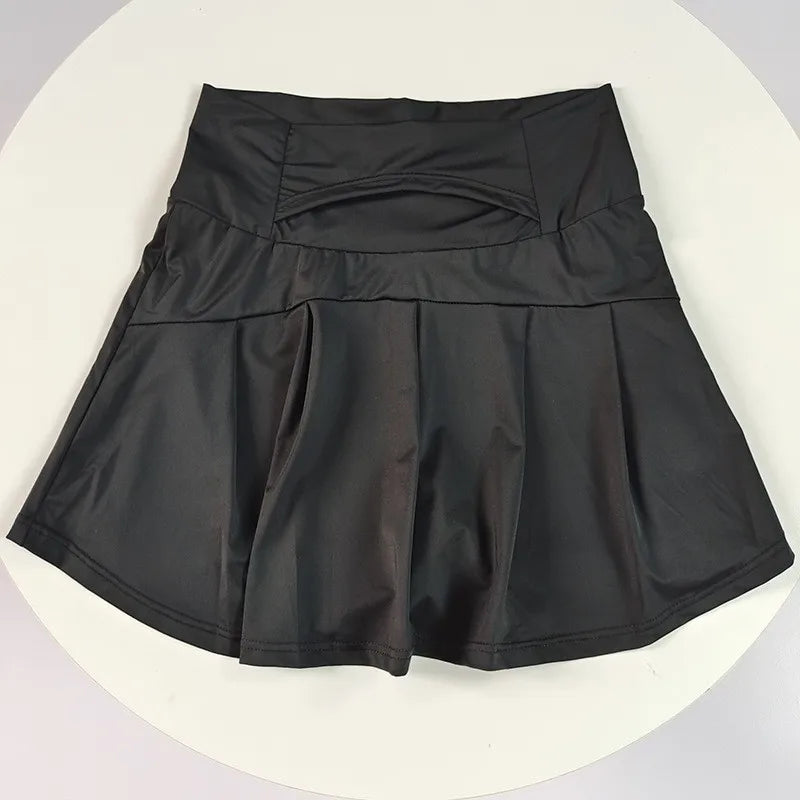 Women's Ice Silk Skort – Quick-Dry High-Waist Tennis Skirt