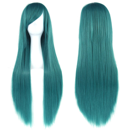 Long Straight Cosplay Wig 80cm Synthetic Hair – 36 Colors