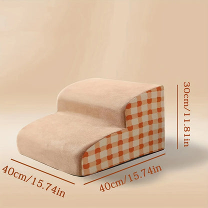 Non-Slip Pet Stairs for Dogs & Cats – 2, 3 & 4 Step Foam Ramp