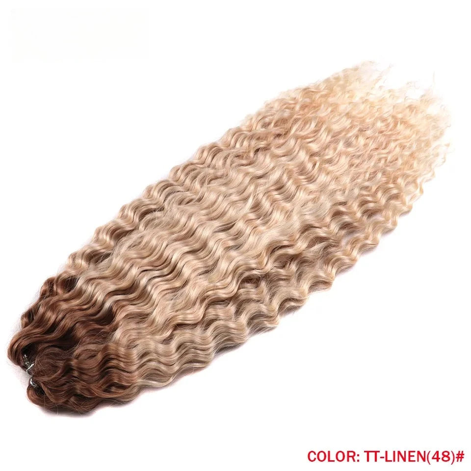 Idol 300g 22 Inch Ariel Curl Hair Water Wave Twist Crochet Synthetic Ombre Rainbow Color Braiding