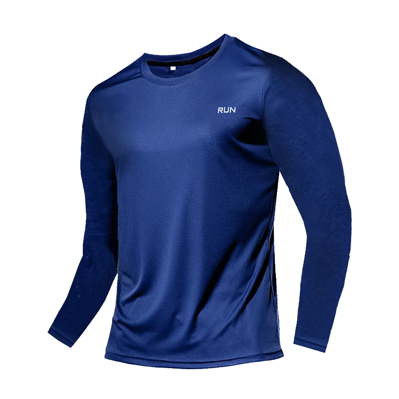 Men's Long Sleeve Quick-Dry Running Shirt for Gym & Sports