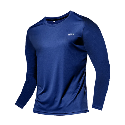 Men's Long Sleeve Quick-Dry Running Shirt for Gym & Sports