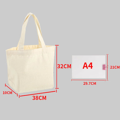 Canvas Tote Bag – Large Capacity Eco-Friendly Reusable Cotton Shoulder Bag