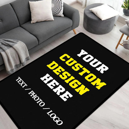 Custom Printed Rug – Personalized Area Rug with Your Photo, Text, or Logo