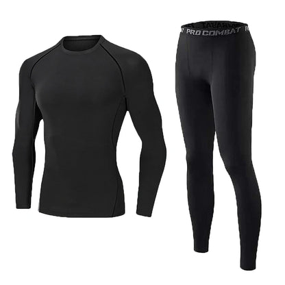 Men's Compression Long Sleeve Thermal Shirt – Quick-Dry Fitness Base Layer