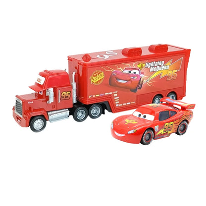 Disney Pixar Cars Mack Truck & Racing Car Diecast Model Set – Kids Gift