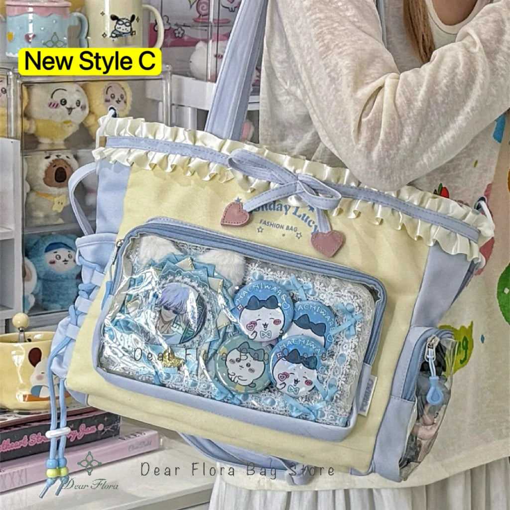 Ita Bag Transparent Window Tote – Y2K Kawaii Crossbody Shoulder Bag