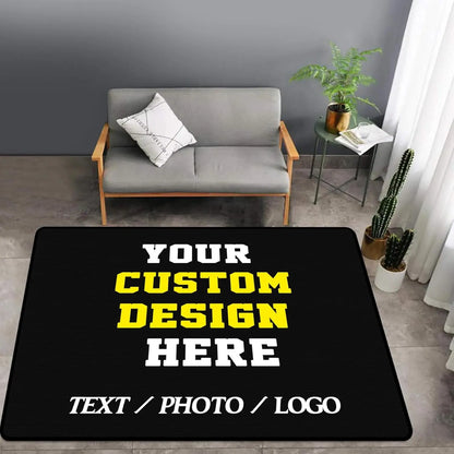 Custom Printed Rug – Personalized Area Rug with Your Photo, Text, or Logo
