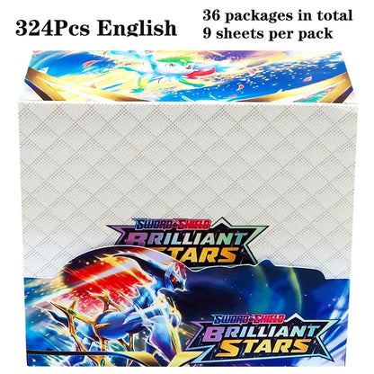324pcs Pokemon Tcg Sword Shield Tempest Bonds Booster Box Trading Card Game Kids Toys Board