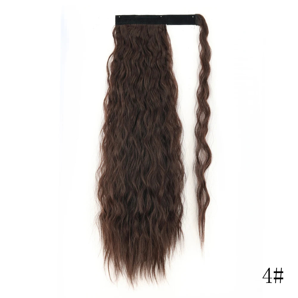 Wrap Around Ponytail Extension – Long Straight Synthetic Clip-In