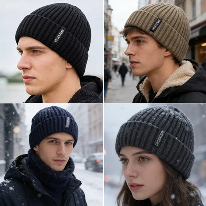 Fur-Lined Knit Beanie Hat – Thick Warm Winter Beanie for Men & Women