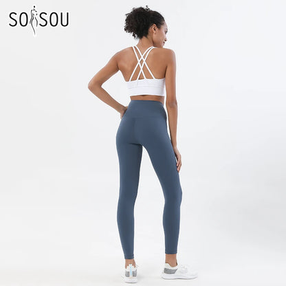 Women's Nylon Yoga Set – Sports Bra & Leggings 2-Piece