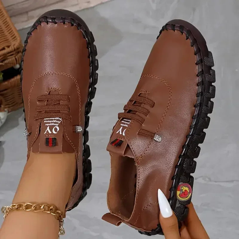 Women's Slip-On Loafers – Soft Sole Retro Flat Shoes