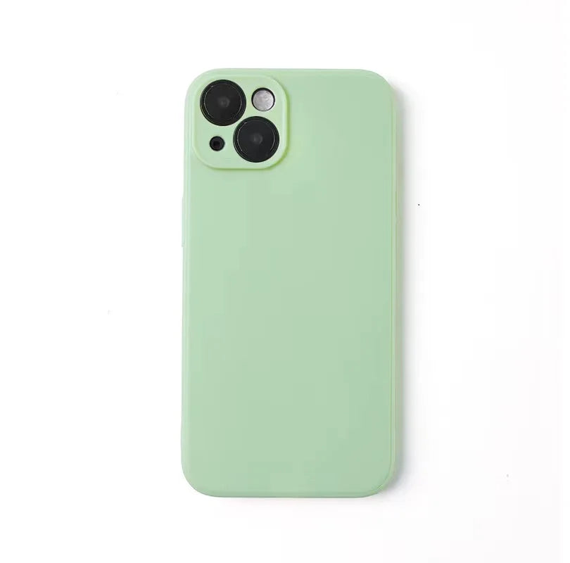 Luxury Liquid Silicone Phone Case Iphone 13 Mini 14 15 Pro Max Plus Candy Color Soft Back Cover