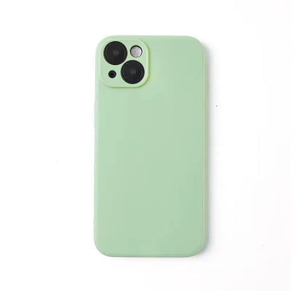 Luxury Liquid Silicone Phone Case Iphone 13 Mini 14 15 Pro Max Plus Candy Color Soft Back Cover