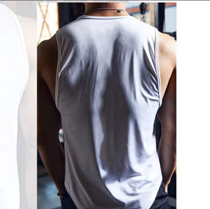 Men's Gym Tank Top – Quick-Dry Mesh Bodybuilding Singlet