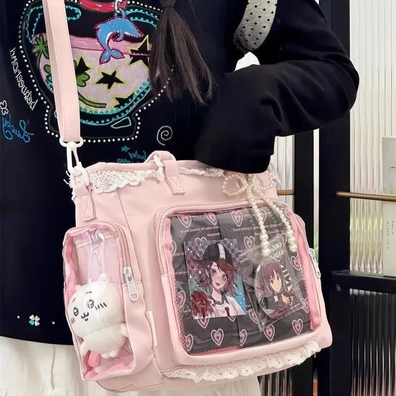 Anime Ita Bag Large Shoulder Crossbody Bag with Clear Window