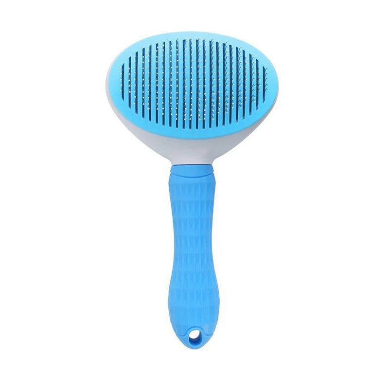Self-Cleaning Slicker Brush – One-Click Pet Hair Removal Comb