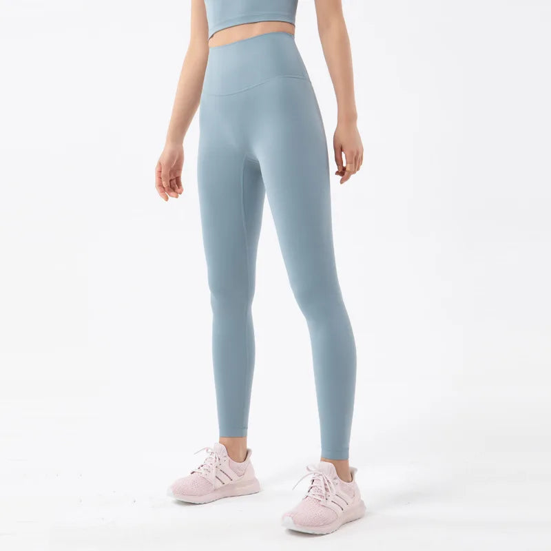 Women's Nylon Yoga Pants – Gym Leggings with Elastic Waist