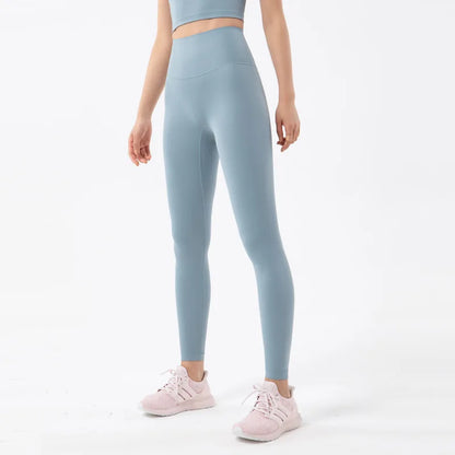 Women's Nylon Yoga Pants – Gym Leggings with Elastic Waist