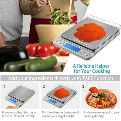 Digital Kitchen Scale – Precision 0.1g Stainless Steel