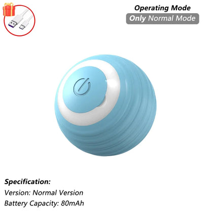Interactive Cat Ball Toy – Automatic Rolling Ball with Plush Cover & Tail