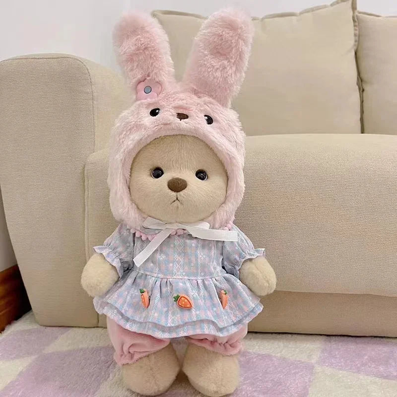 Teddy Bear Plush Toy with Changeable Outfits – Cute Stuffed Animal Doll