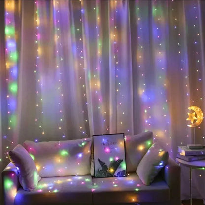 Remote Control Usb Fairy Lights 3m Led Curtain String Christmas Home Bedroom Decor Festive Party