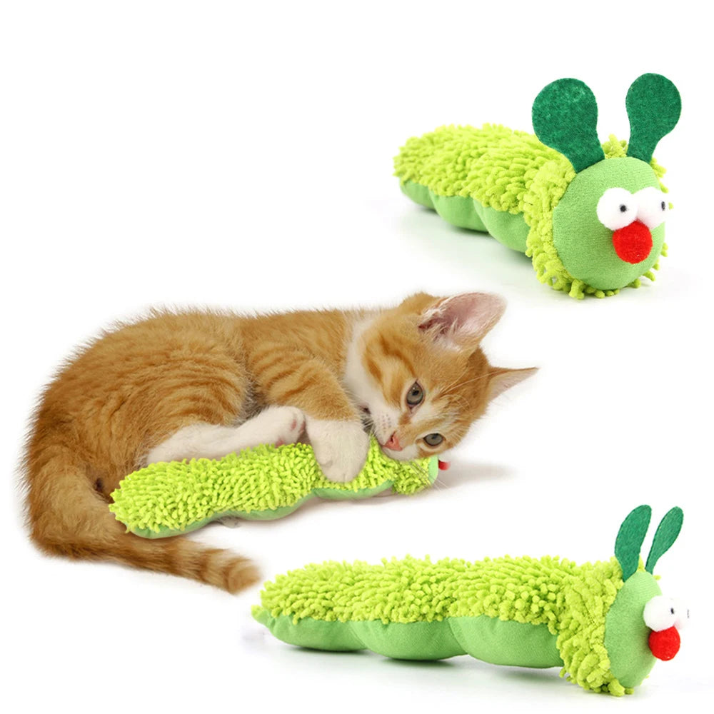 Caterpillar Catnip Chew Toy – Silvervine Molar Teaser for Cats