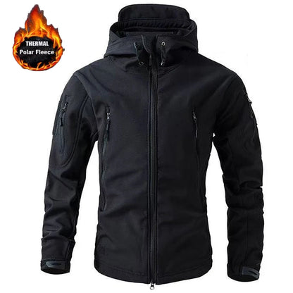 Men's Softshell Fleece Jacket – Windproof Thermal Outdoor Coat