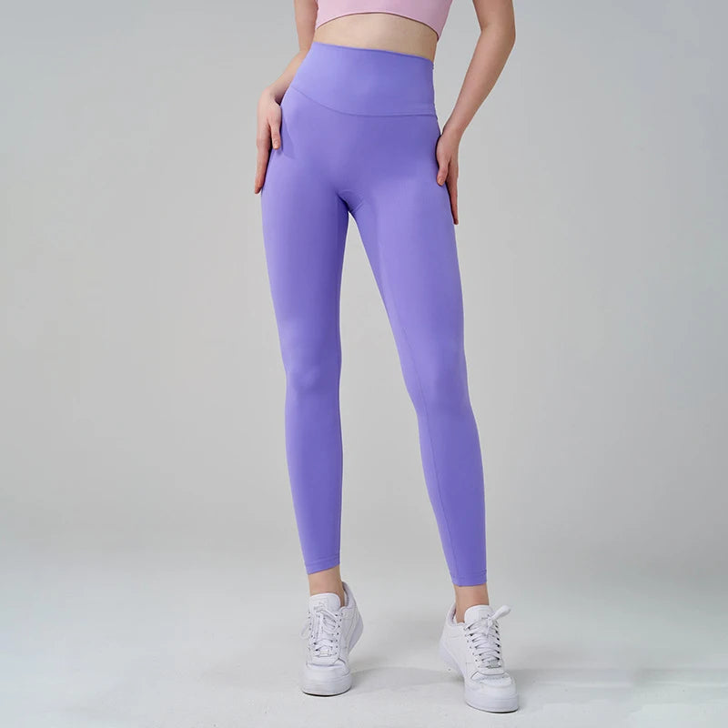 Women's Nylon Yoga Pants – Gym Leggings with Elastic Waist