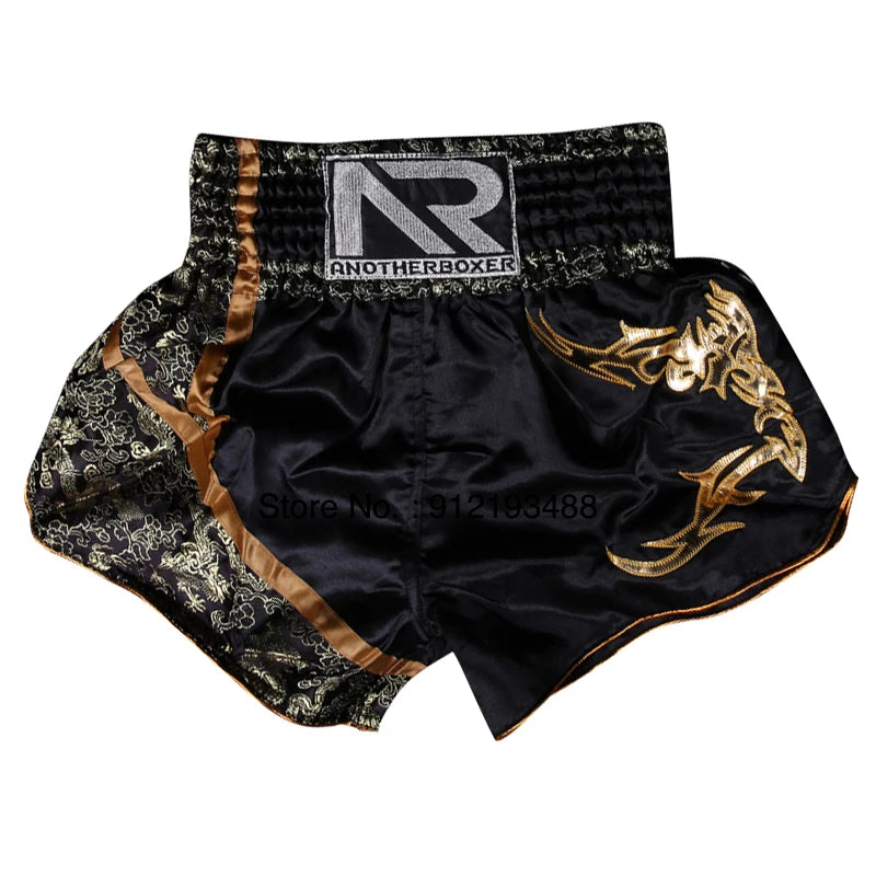Muay Thai Shorts – Embroidery Kickboxing & Martial Arts Training Pants