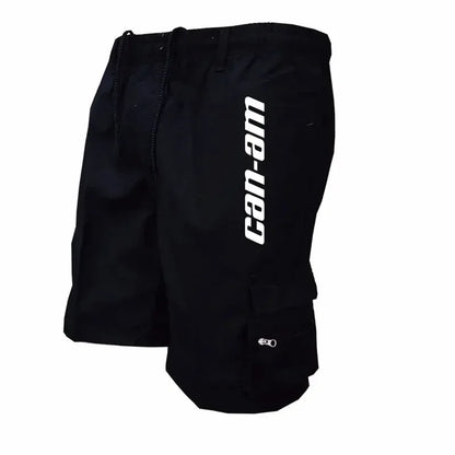 Men's Cargo Shorts – Elastic Waist, Multiple Pockets