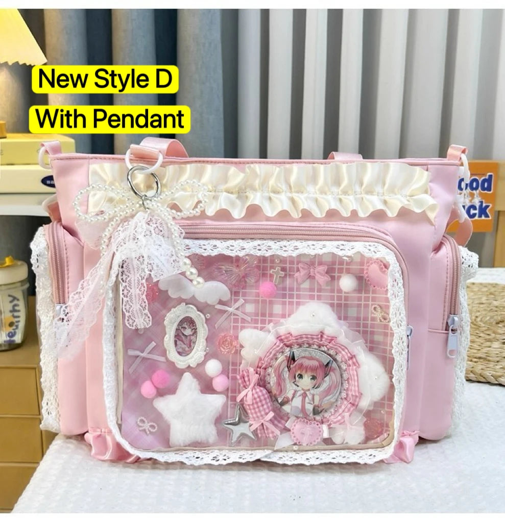 Ita Bag Transparent Window Tote – Y2K Kawaii Crossbody Shoulder Bag