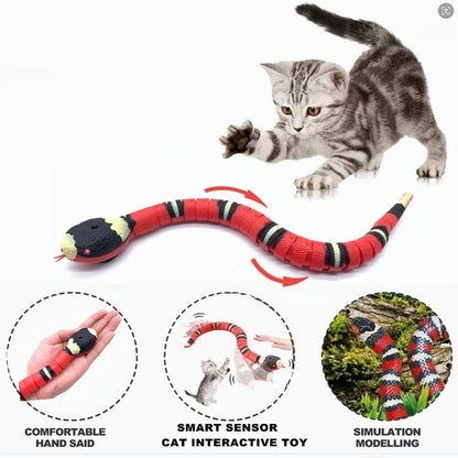 Interactive Snake Cat Toy – Smart Sensing Automatic USB Rechargeable