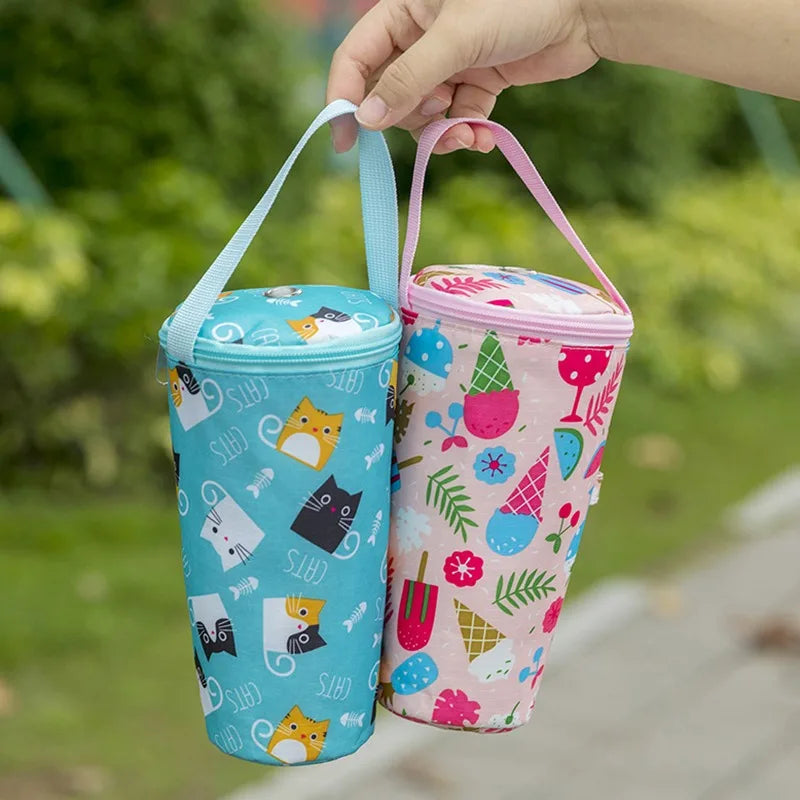 Insulated Cup Carrier Tote Bag – Portable Drink Holder with Handle