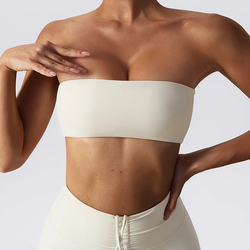 Strapless Sports Bra for Women – Quick-Dry Yoga Tube Top