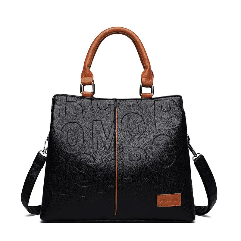 PU Leather Tote Handbag for Women – Large Capacity Crossbody Bag