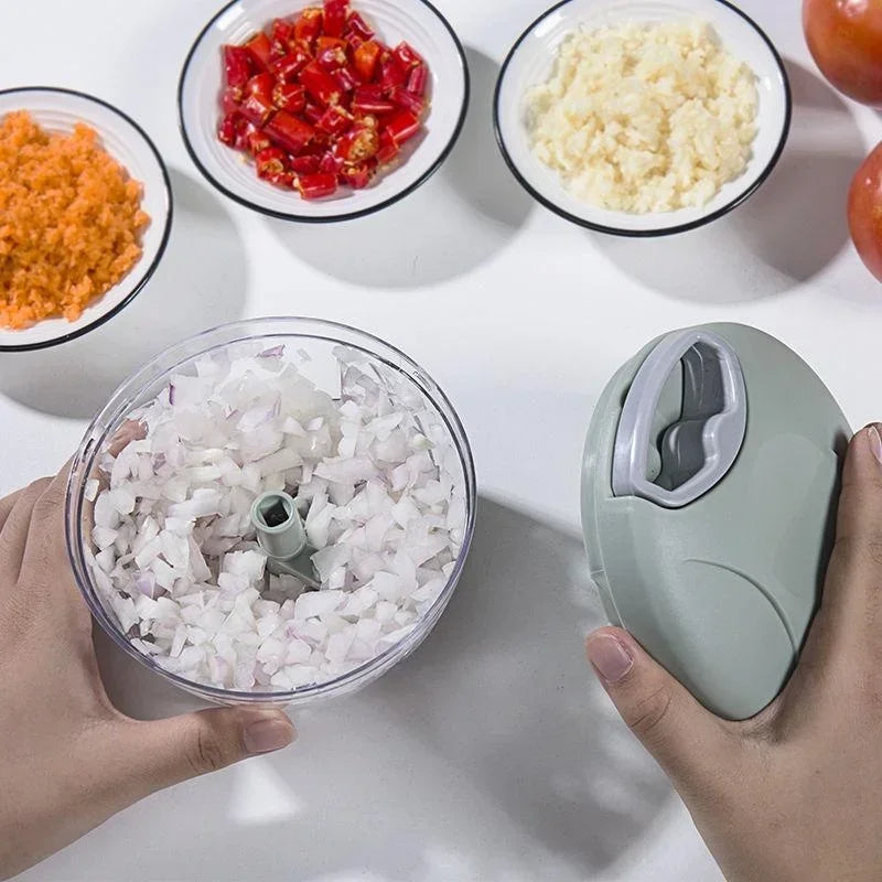 Manual Pull-String Food Chopper & Vegetable Cutter