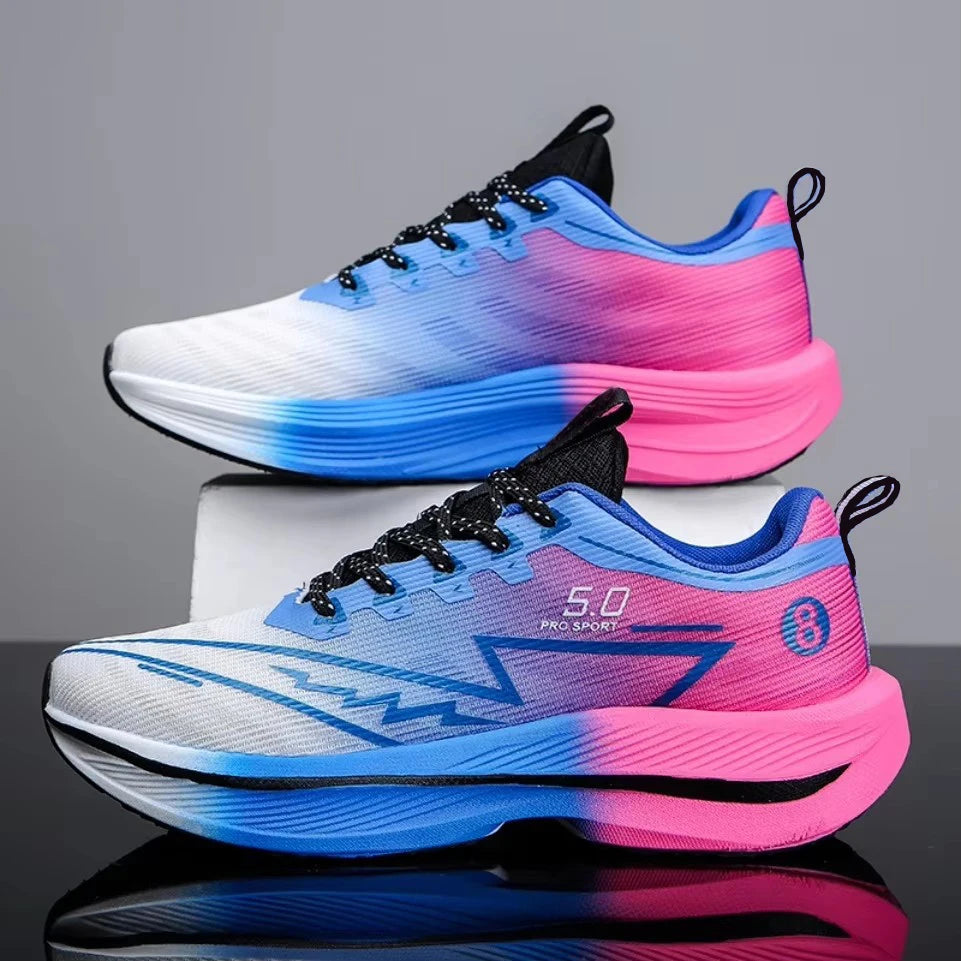 Carbon Plate Running Shoes – Soft Cushion Shock-Absorbing Unisex Sneakers