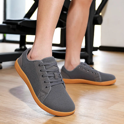 Men's Breathable Mesh Lace-Up Casual Sneakers