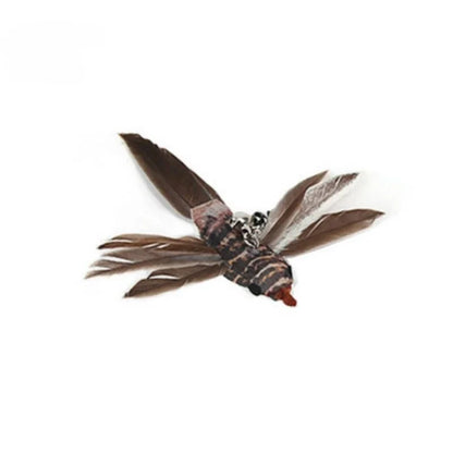 Suction Cup Bird Feather Cat Wand Toy – Interactive Kitten Hunting Toy with Bell